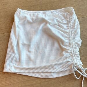 Triangl Swimwear White Textured Mini Skirt